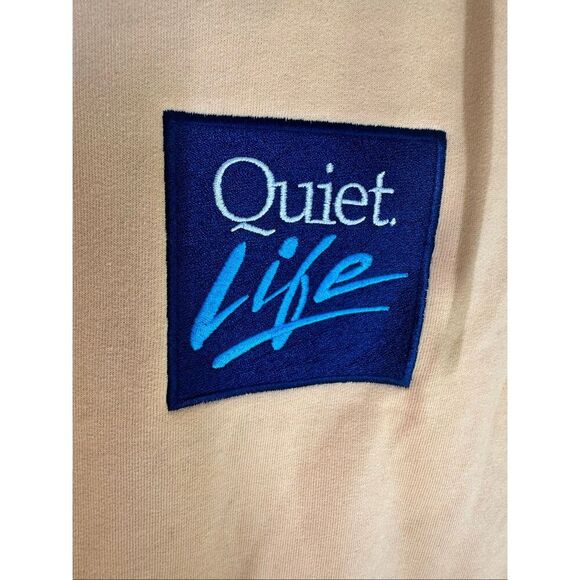 The Quiet Life Sunny Yellow Stitched Logo Pull Over Mens Hoodie Size Small - Picture 3 of 5